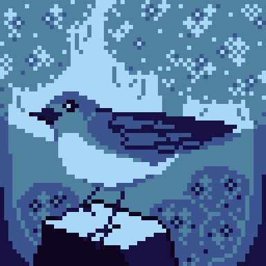 BitsDannie's tweet photo. 'Blue bird' by me.
#lospecdailies #fiveb #bird #pixelart https://t.co/3cTZU10DGD