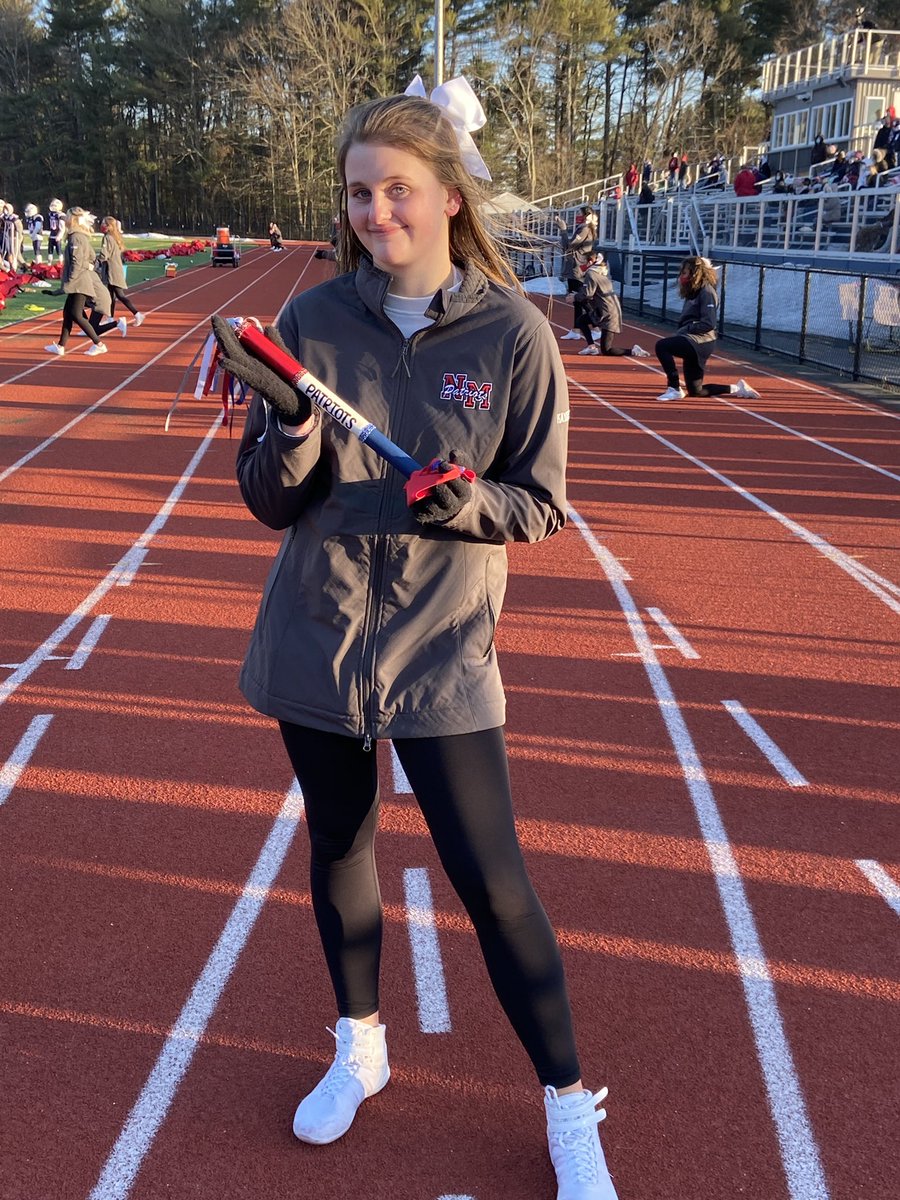cheer_nm's tweet photo. Congratulations to freshman Kaylee Shaw on being the first recipient of our spirit stick! 🎉 Kaylee won this spirit stick for her positive attitude and incredible work ethic. Way to go Kaylee! 🎀 @NMAthleticsAD https://t.co/7sYr4KPjtp