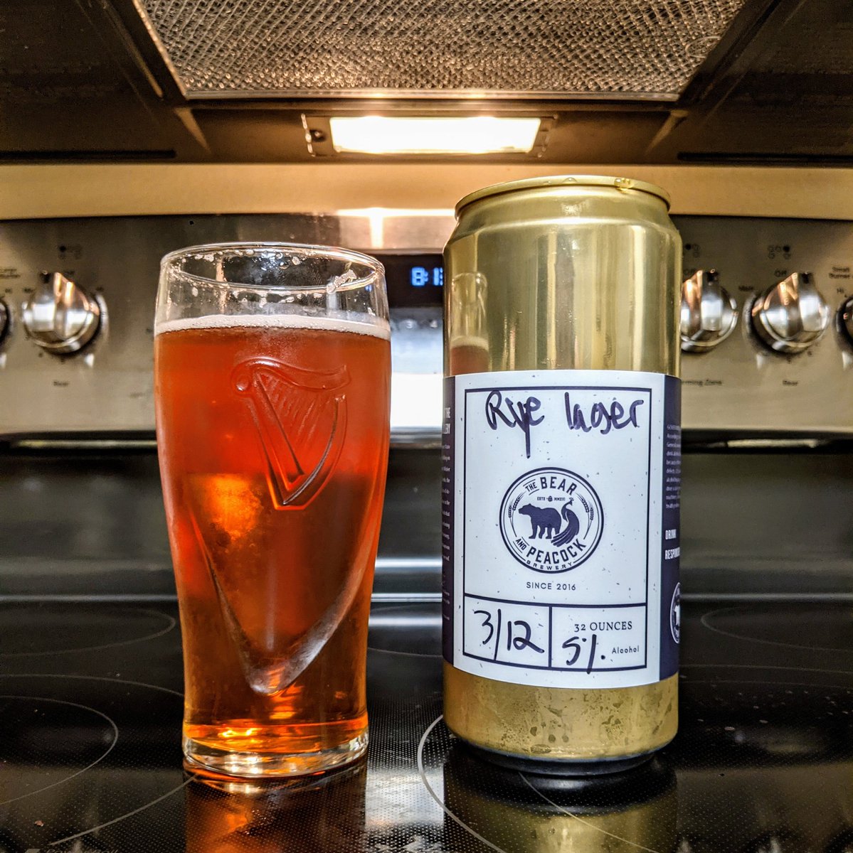 Birthday beer tonight! New rye lager from <a href="/BearandPeacock/">The Bear & Peacock</a> Brewing!