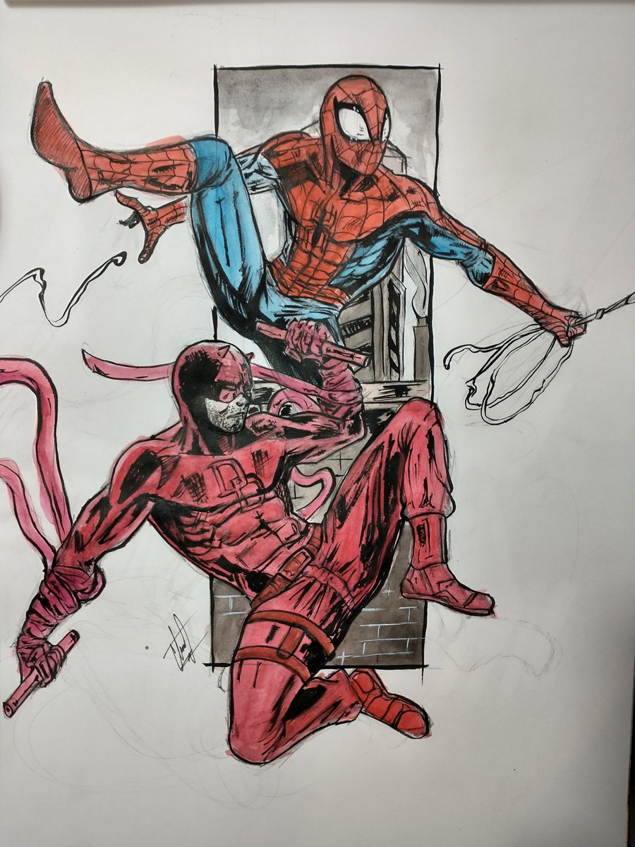 Chichan6161's tweet photo. Spidey and Daredevil !!!
Red team!!! Xd
#comicartist #comicart #marvelcomics #marvel #spiderman #daredevil #spidermandaredevil #red #art #comicsarts #sketch #watercolor #instaart #ink #superheroes #spidermanfanart #daredevilcomics https://t.co/ItaPy1crnm
