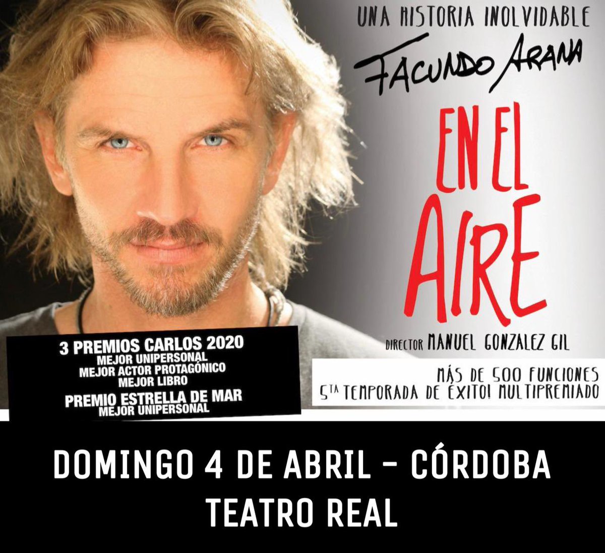 <a href="/Facundo_Arana/">Facundo</a> llega a Cordoba con “EN EL AIRE” Domingo 4 de Abril a las 20hs #ANTICIPADAS en <a href="/Autoentrada1/">Autoentrada</a> y autoentrada.com ingresando al siguiente link: ventas.autoentrada.com/events/en-el-a…