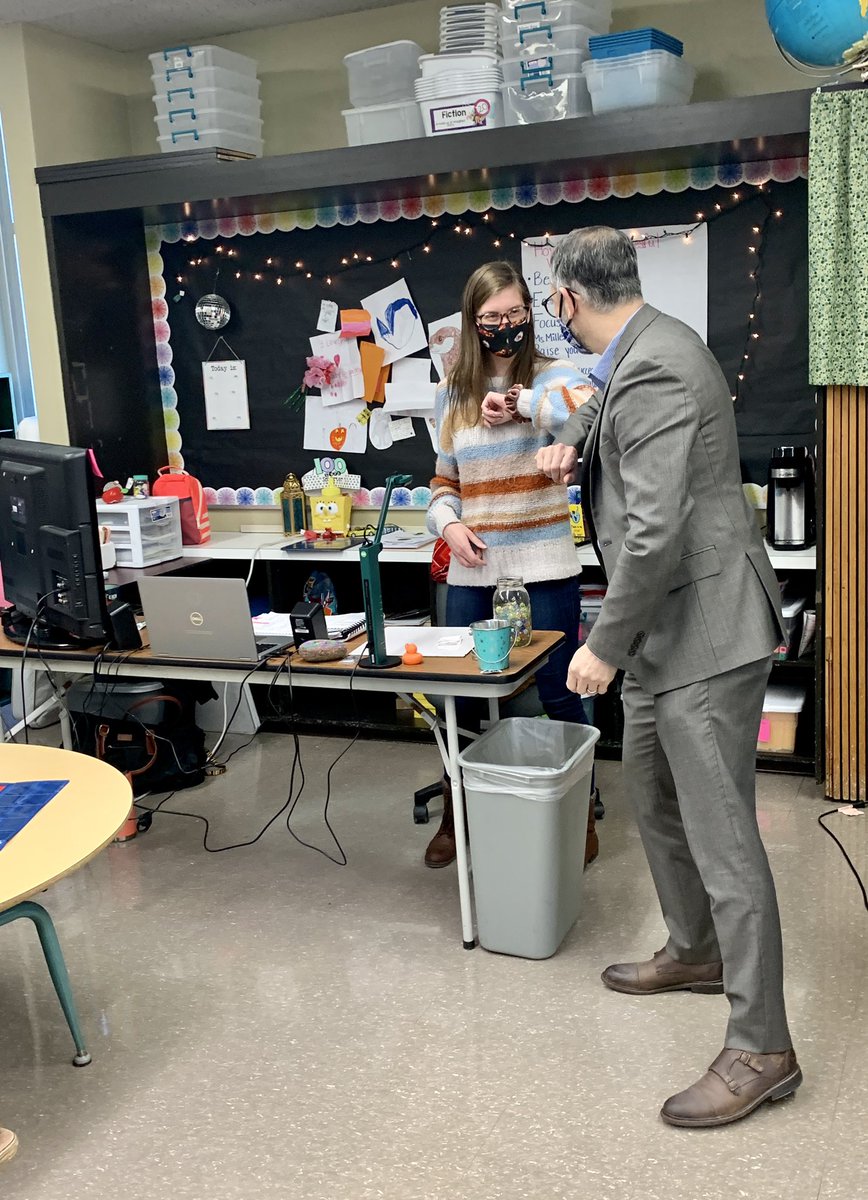 Witnessed a special moment today. #CPSBest Superintendent @PStieple stopped by Shepard Blvd to thank staff and recognized teacher Gabby Miller as one of his former students from West Blvd Elem. Pretty cool when you’re around long enough to see the student become a teacher.