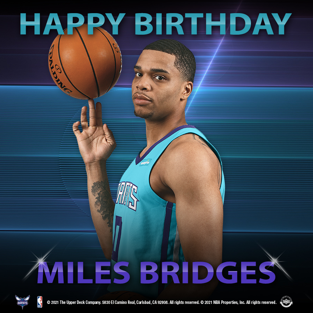 Miles Bridges Birthday - Upper Deck Authentic Memorabilia
