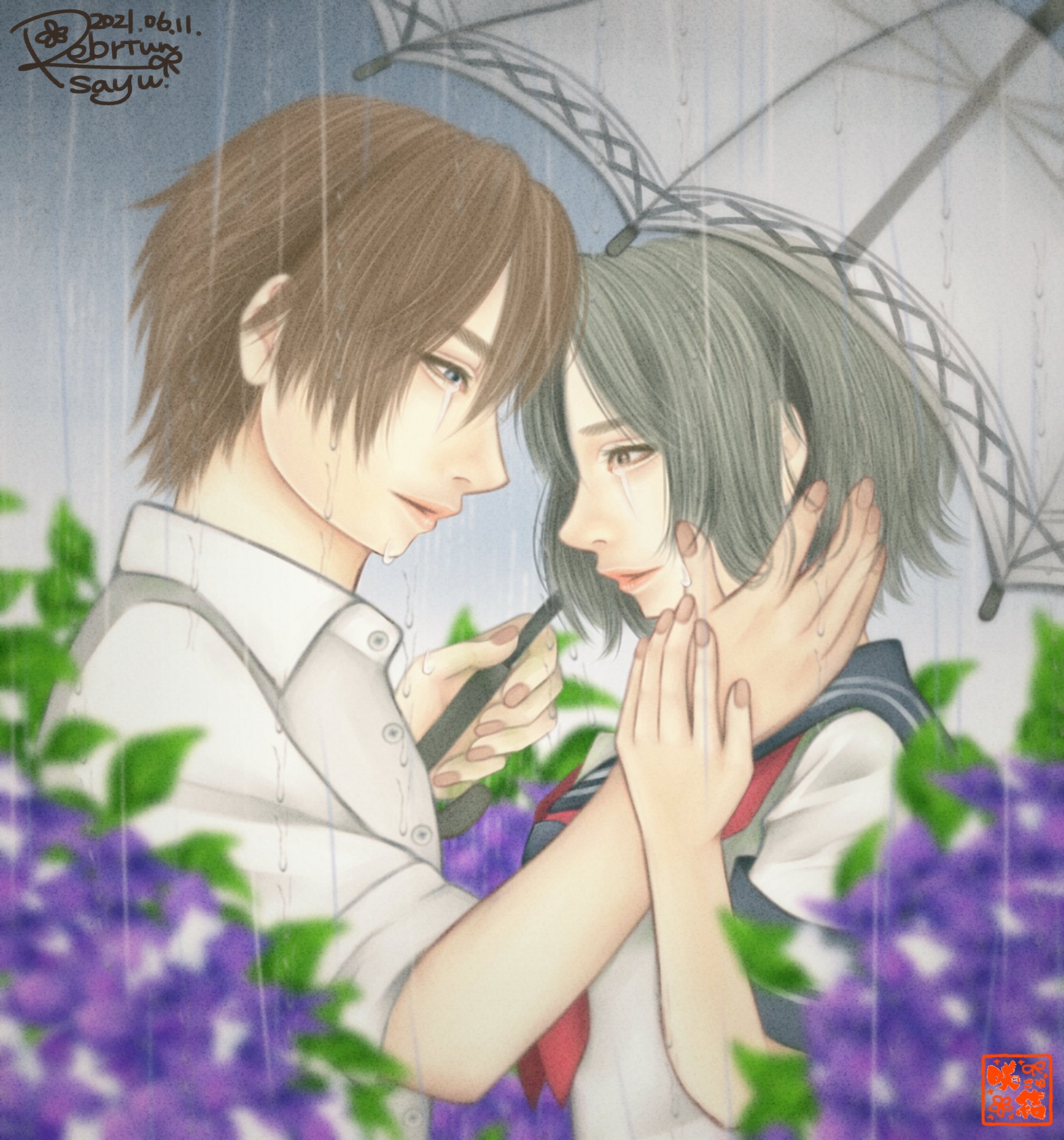 تويتر 咲結 على تويتر メイキング動画 T Co Xosuhyoc0s 梅雨のオリジナルイラスト 雨で涙を誤魔化す様子をイメージしました 梅雨 創作男女 オリキャラ 一次創作 絵の世界 イラスト R 絵描き人 創拡 世界絵師 T Co 1k8g38yqid