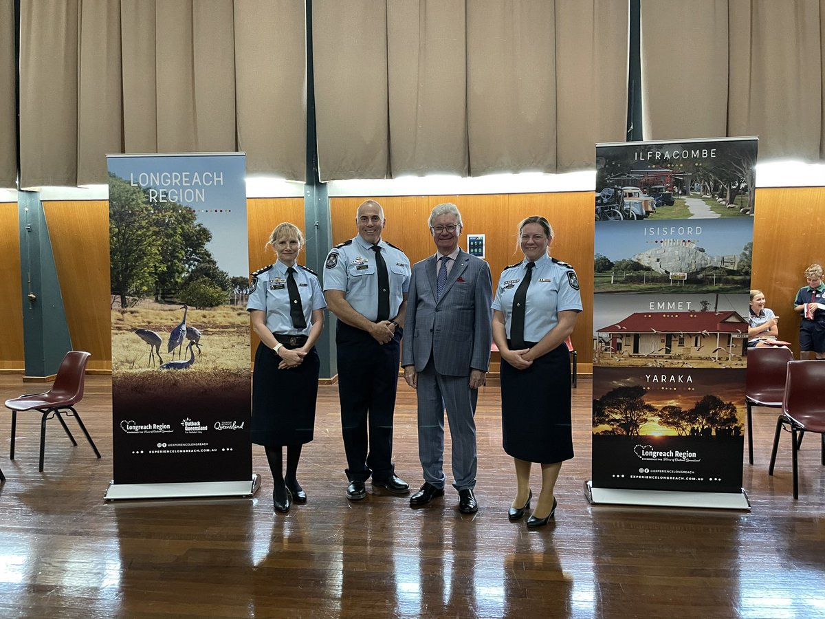 QldGovernor's tweet photo. The Governor and Mrs de Jersey hosted a morning tea for local community members of #Longreach before returning to #Fernberg https://t.co/l1IXvfhrIq