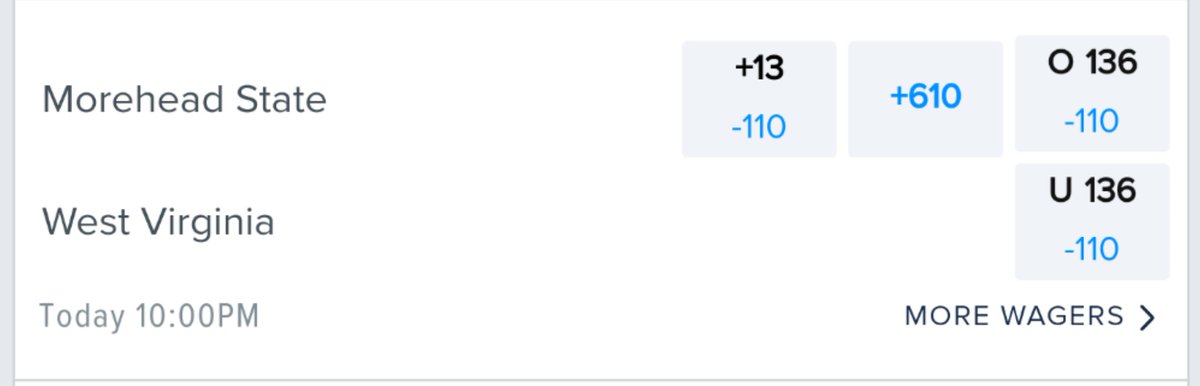 traviswvu's tweet photo. @FDSportsbook You've been live in Virginia for months and I still can't bet on WVU from here? I know you know West Virginia is a different state... #MarchMadness2021 https://t.co/CNEpd1oSAl