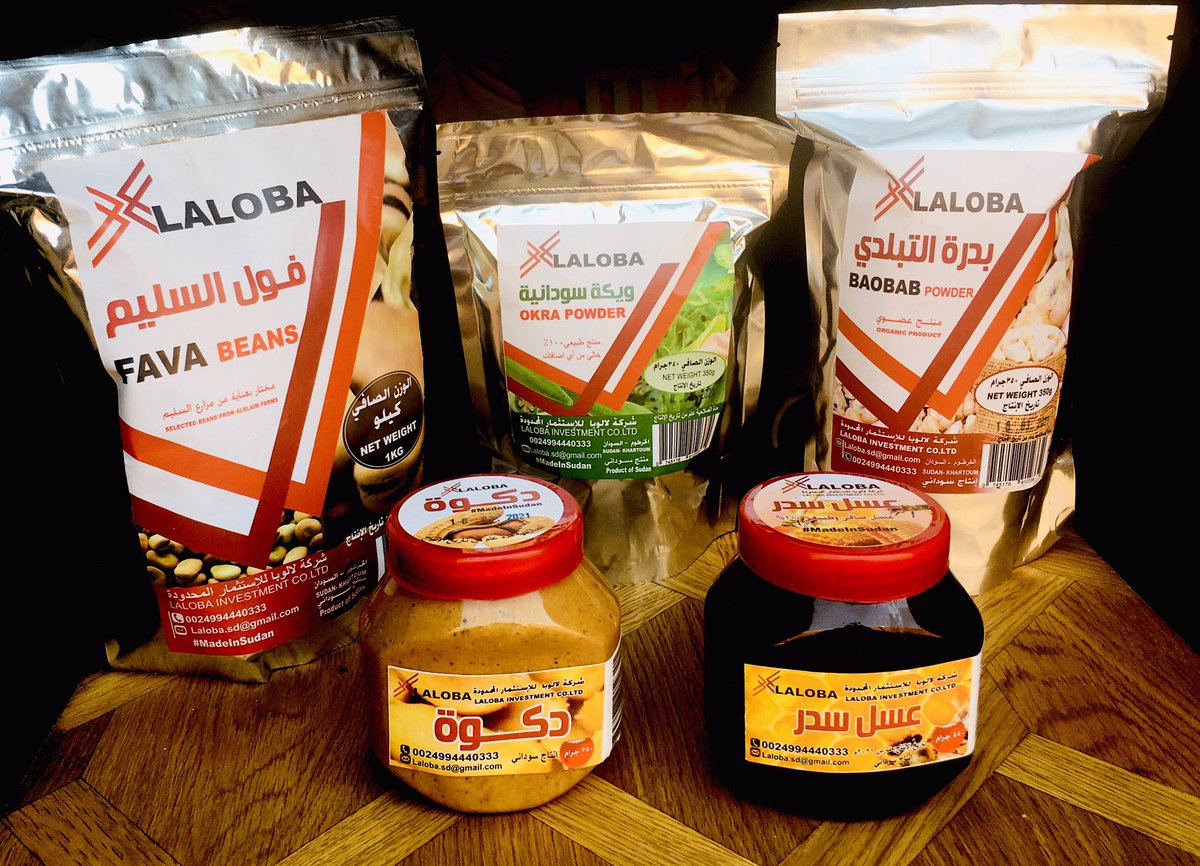 LalobaSD's tweet photo. منتجاتنا السودانية بأعلى جودة قريباً في الاسواق.
#madeinsudan #Laloba #لالوبا https://t.co/MAorZjcKj9