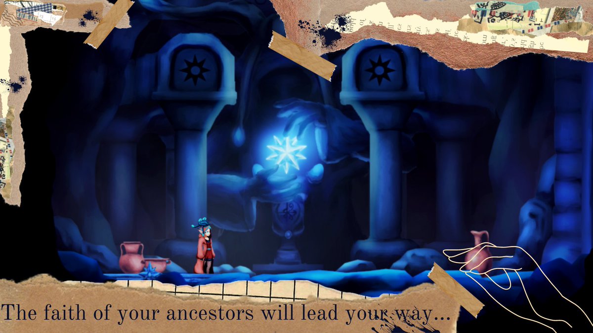 "The faith of your ancestors will lead your way"
More information on the Lore!
What do you think this may mean? Let us know in the comments bellow! 

#metroidvania #gamedevs #screenshotsaturday #GodotEngine #astrafadingstars #indiedevhour #indiedev #indiegame #IndieGameDev