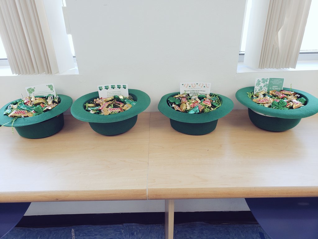 Trying to bring a little sunshine to our coworkers this week. The lucky leprechaun came visiting!