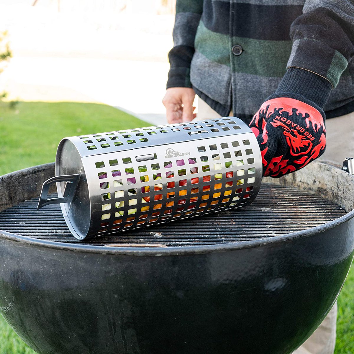 BBQDragon's tweet photo. AWESOME Grilling Basket! BBQ Dragon Rolling Grill Basket for Vegetables #bbq #grilling #foodie #barbecue  https://t.co/TwEindFshz via @amazon https://t.co/zAlaNtNHF8