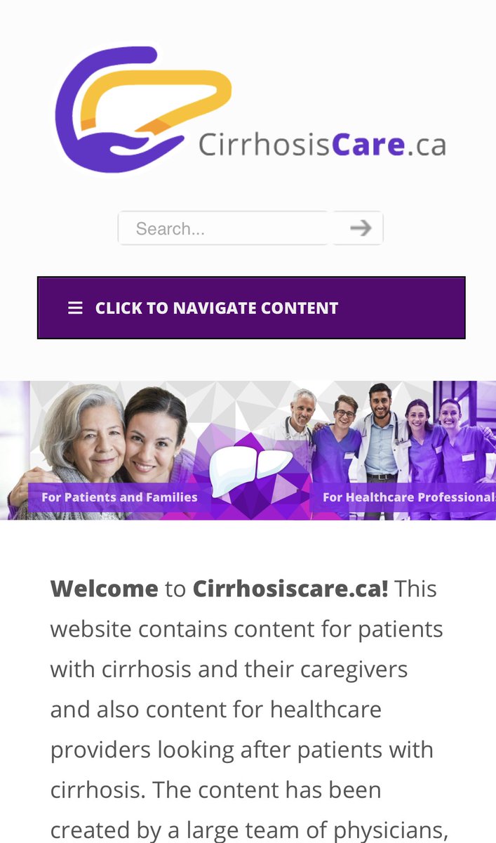CirrhosisCareAB's tweet photo. We’re proud to share our new website which has #cirrhosis resources for patients and clinicians #livertwitter #cirrhosis https://t.co/Ez9H3K8969 https://t.co/Lr3b8cE1Xl