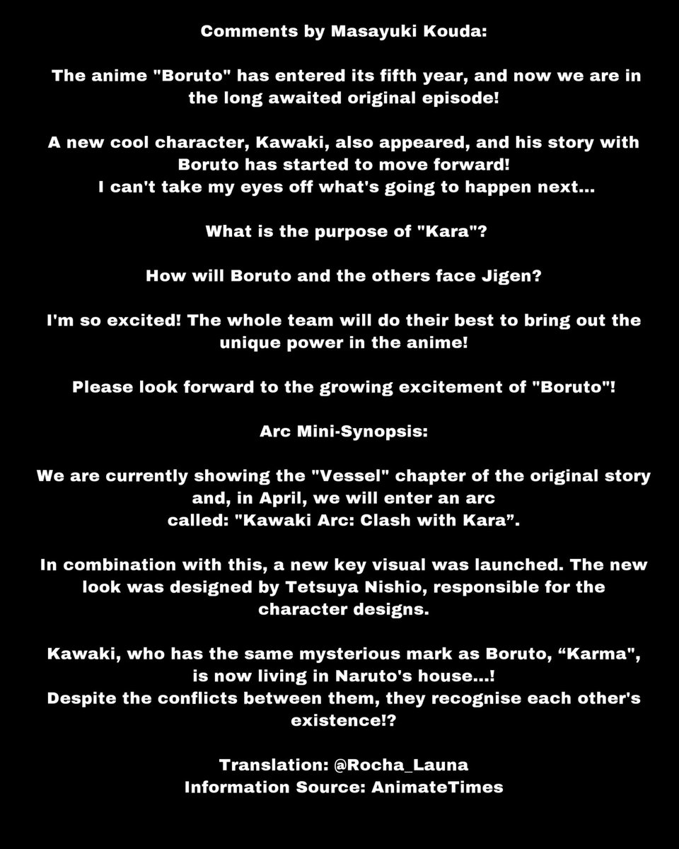 Abdul Zoldyck It S Here The Next Boruto Tv Anime Arc Has Officially Been Announced Check Out The Comment Made By Masayuki Kouda And A Mini Synopsis Of The Upcoming Kawaki