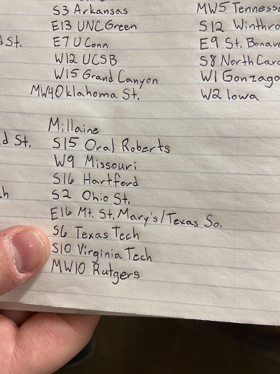 I was so excited because I remembered I had Oral Roberts on my “blind bracket”.... forgot I also had Ohio State. #ncaa #MarchMadness