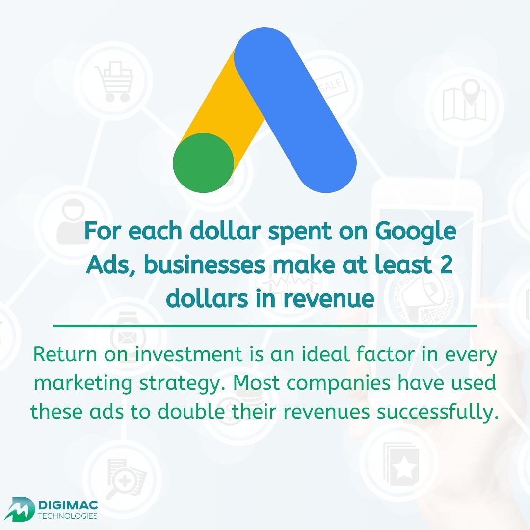 DigiMacTech's tweet image. For each dollar spent on Google ads, business make at least 2 dollar in revenue.
.
Follow : @digimactech
.
#digimactech #digitalmarketing #googlads #businessowner #businessideas #marketing #onlinebranding #onlinmarketing #leads #socialmediamarketing #ppc #ppc2021