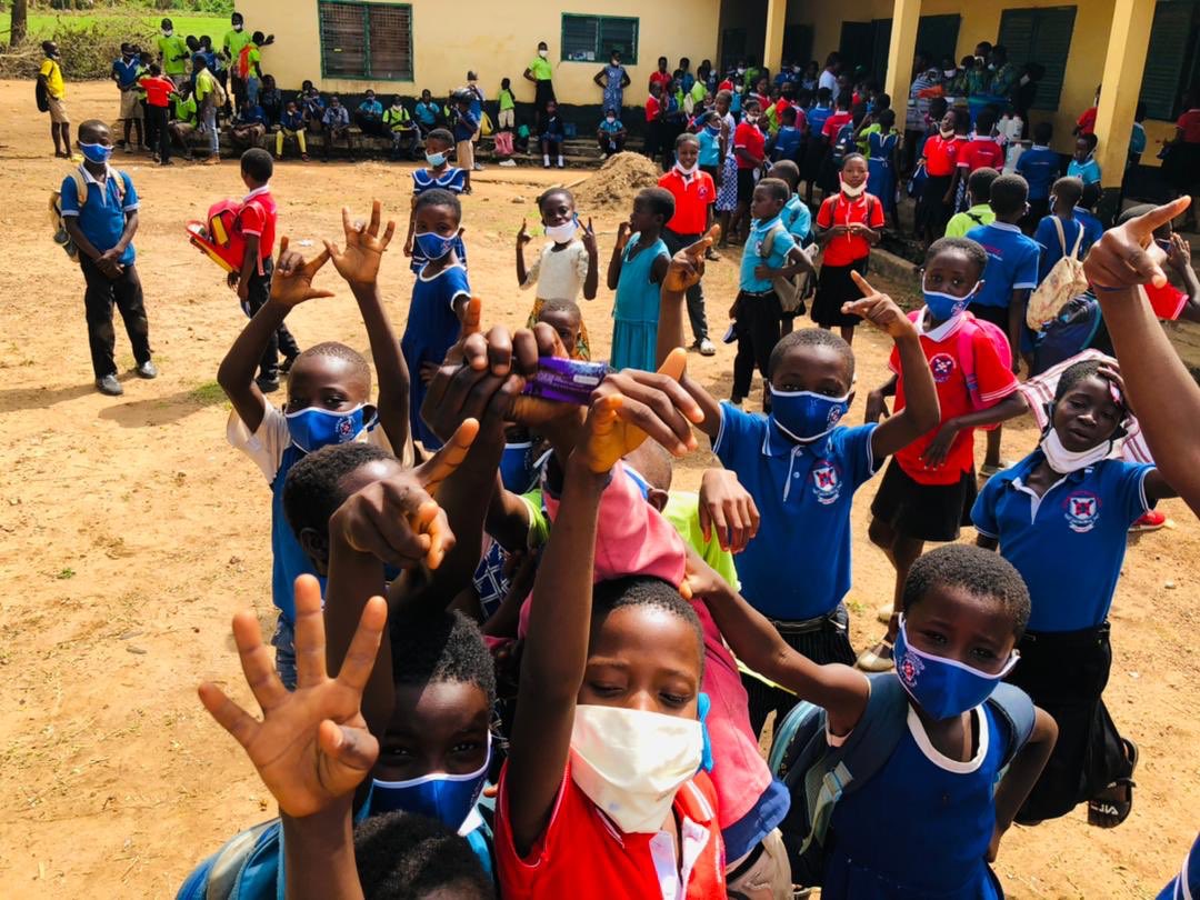 ReachOutGh's tweet photo. The real road of compassion, that is, giving, helping, assistance and community service, is a road that can be set and declared as your life's purpose  #covid19supportprogram #ReachOutGh #AsamamaPresbyPrimarySchool https://t.co/odTFN1wzsm