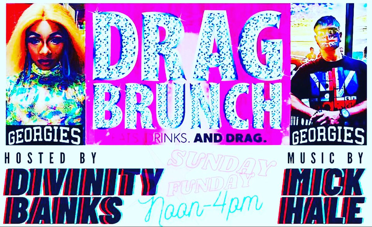 joe_cole79's tweet photo. Sun, 3/21! @georgiesbarap Sunday Drag Brunch hosted by @DivinityBanks ! Music by @djMickHale ! Special Guest @oldschooldrag ! #georgiesbarap #asburypark #happyhour #drinkspecials #kitchenopen #gaybar #lgbt #sundayfunday #dragbrunch https://t.co/Xl6eD5Oud5
