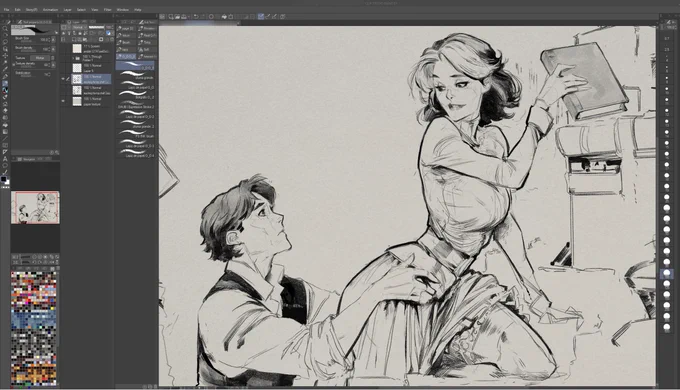 ( O_0/( 0_O7 Helping
#characterdesing #storytelling #CLIPSTUDIOPAINT #huiontablet 