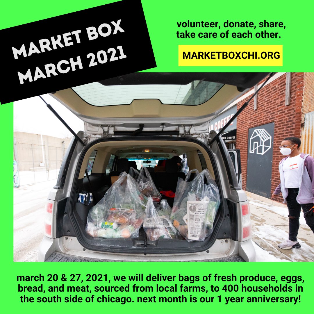 mairaka's tweet photo. it’s hard to sustain mutual aid. every societal force pushes us to institutionalize or stop. 1 year in, our neighbors continue bearing the brunt of this crisis. we have to keep taking care of each other.

strengthen south side power as a recurring donor: https://t.co/cgFfmHdqxs https://t.co/A7MK1CsT1t