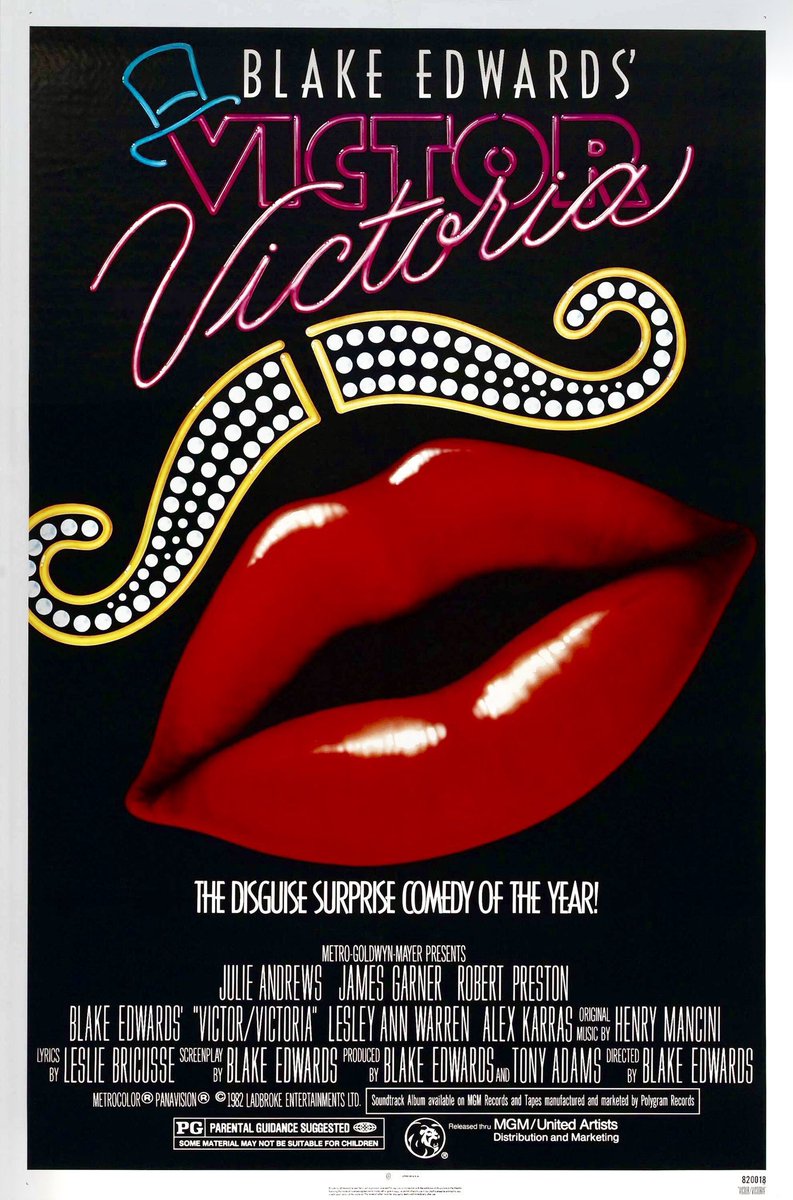 FilmNewsNos's tweet photo. 🎬MOVIE HISTORY: 39 years ago today, March 19, 1982, the movie ‘Victor/Victoria’ opened in theaters!

#JulieAndrews #JamesGarner #RobertPreston #LesleyAnnWarren #AlexKarras #JohnRhysDavies #GrahamStark #PeterArne #MalcolmJamieson #InaSkriver https://t.co/CnpXIpgoOF