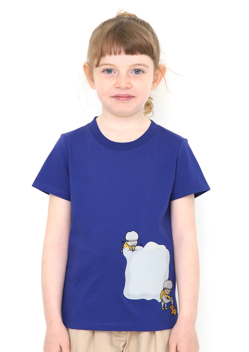 ট ইট র グラニフ キッズtシャツ ヨシタケシンスケ 絵本 こねて のばして より 生地をこねて のばして 犬にさわらせています 生地はポケットになっており 中 発泡プリント を触るとちょっぴりもちっとしています T Co Otrhhipy7w グラニフ