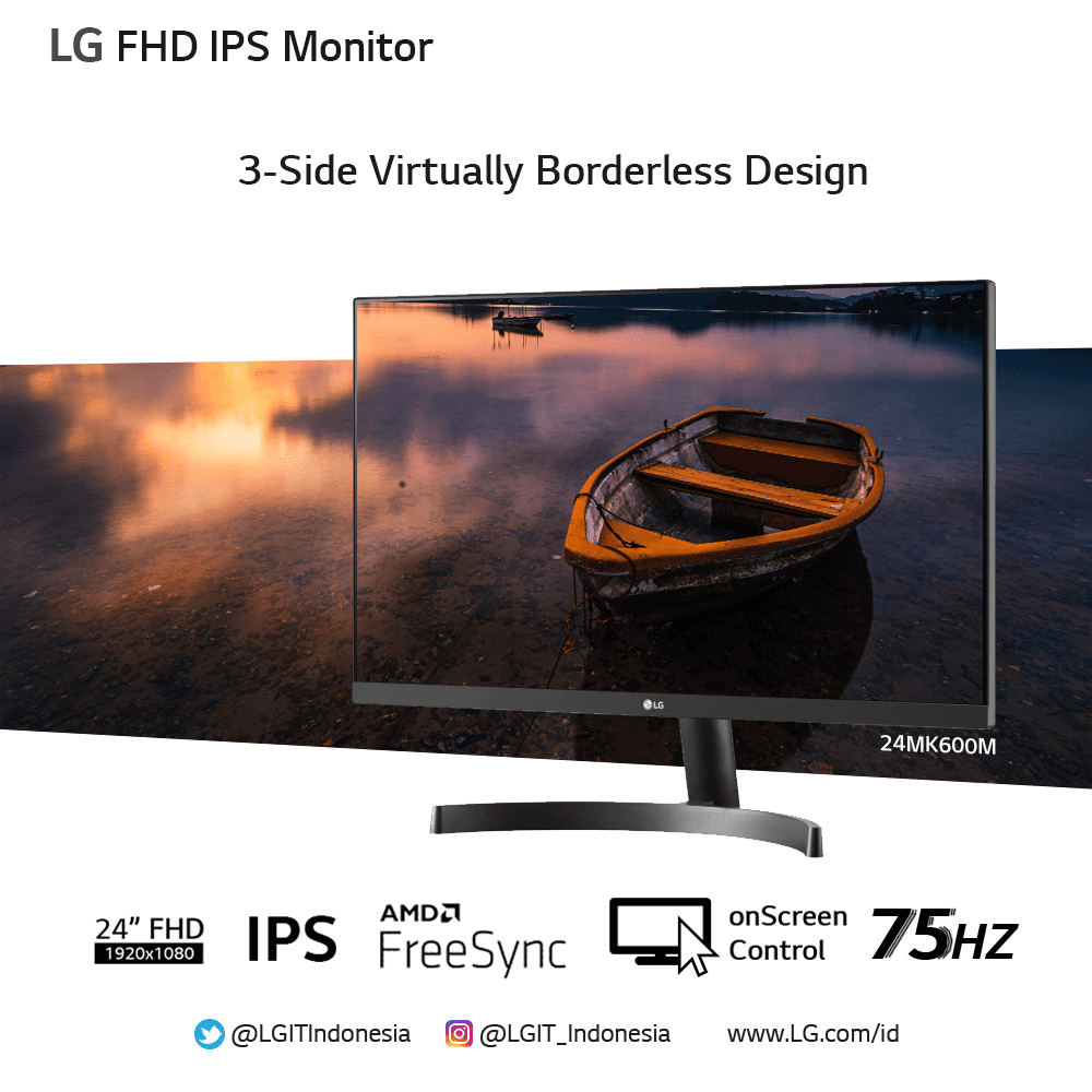 lgeindonesia's tweet photo. #LGIPSMonitor #24MK600 dengan Layar 3 Side Borderless memberikan kesan elegan yang membuat Anda nyaman ketika menggunakannya. Ketiga sisi tanpa batas pada monitor ini juga menjadi keunggulan yang memberikan pengalaman visual lebih imersif.
https://t.co/IU6DpwosTF
#LGIPSMonitor https://t.co/5sMWoOqOr7