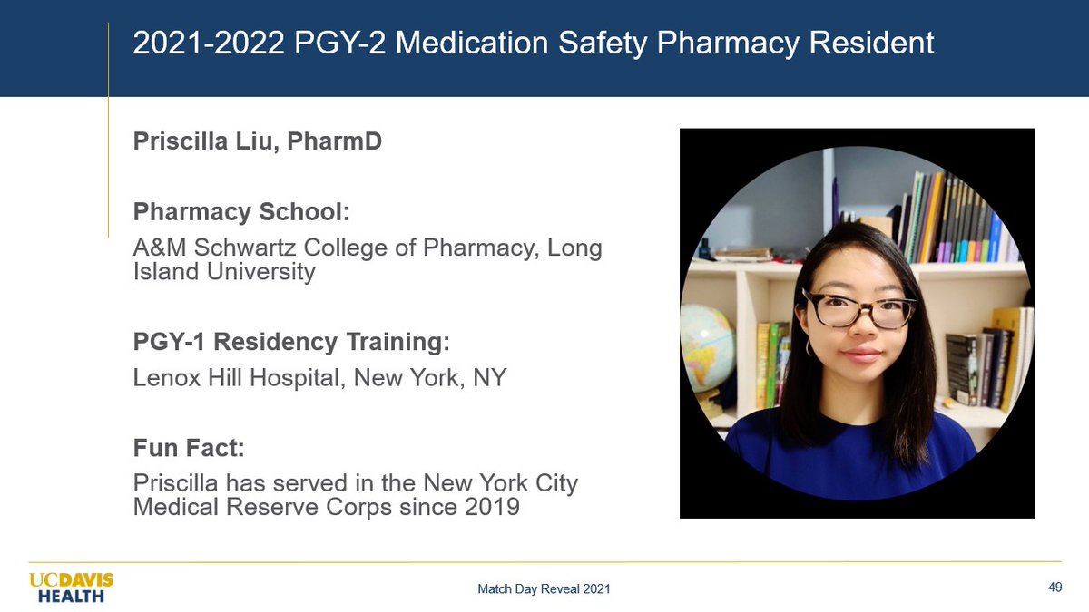 Congratulations to our incoming PGY-2 Medication Safety & Policy Resident 🎉 #MatchDay2021 #RxMatchDay #TwitteRx