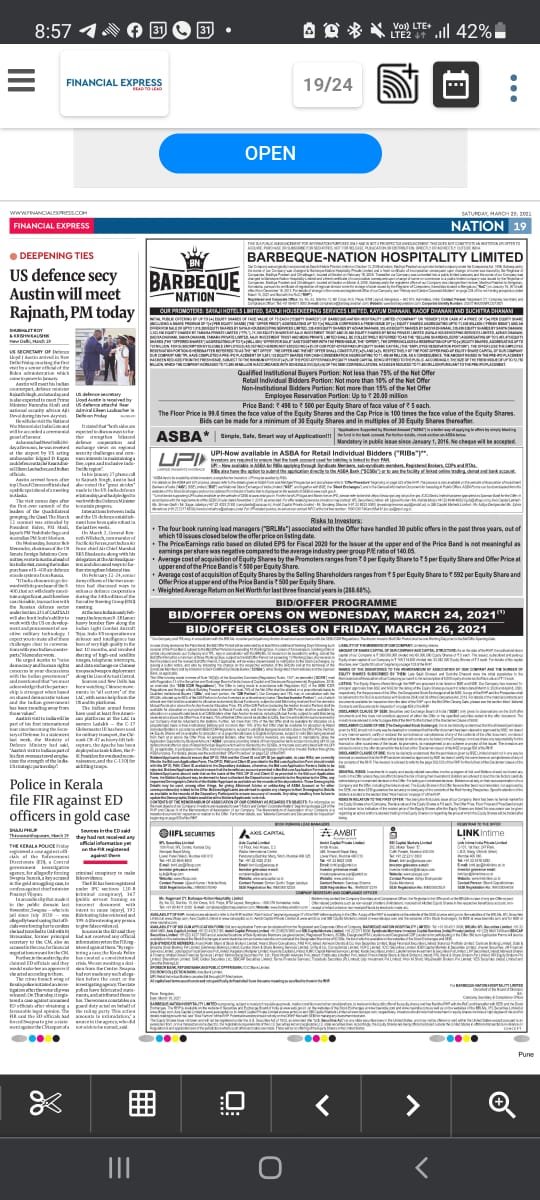 UnlistedXChange's tweet image. Link of the news paper. 

Refer Page No.  19.  

So Friends, for all authentic news about #IPOs &amp;amp; #PreIPOs follow us and join our Broadcast list on #WhatsApp send your Sub : Join UnlistedXchange Name, City &amp;amp; Email ID to 079775 29030

@unlistedxchange 

epaper.financialexpress.com/m5/3033075/Pun…