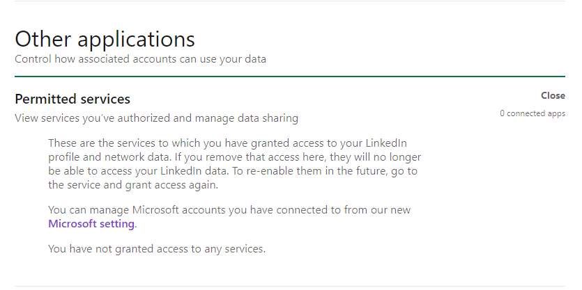 thezedwards's tweet photo. Microsoft's Linkedin 3rd Party Apps can request access to your 1st degree connections data -- here's one from bizzabo(.)com

This will be *more data than you share publicly* if you haven't checked an obscure setting for "Profile visibility off LinkedIn" @ https://t.co/2Yx01GoVnu https://t.co/vmvywxHM8o