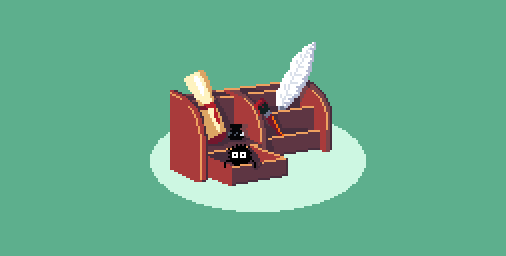 DrPixel8's tweet photo. #DeskCaddy with an extra soot sprite for today's @Pixel_Dailies 

#Pixel_dailies #Pixelart https://t.co/SIkmnEdZq1