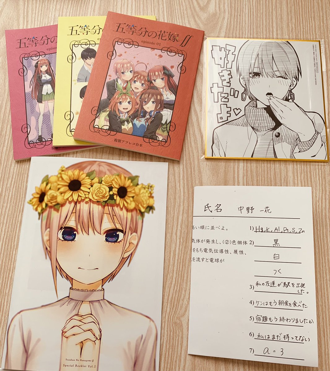 五等分の花嫁2期円盤/ ⬇️中身はこんな感じです ☑︎縮刷版アフレコ
