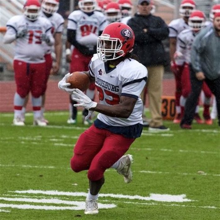 CFB247's tweet photo. Dontavies “EJ” Harris 
Louisburg College, Running Back 2017-2019 https://t.co/s1fs8FHxOI