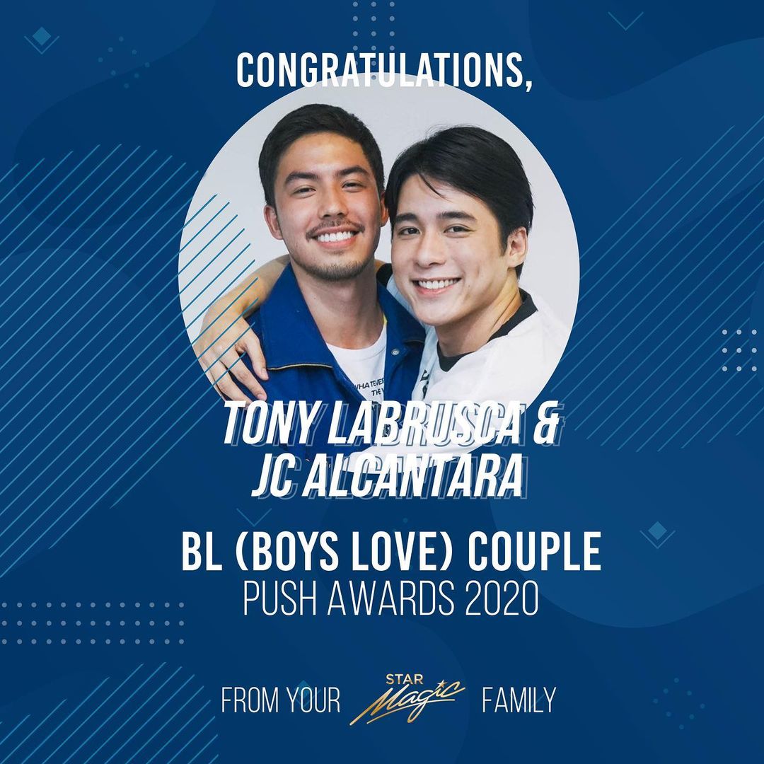 mayo_dose's tweet image. Congratulations @tonythesharky and @imJCAlcantara Most Popular BL couple from #PushAward You deserved it 
#JCTon #XavMi  #TonyLabrusca #JcAlcantara #StarMagic @starmagicphils