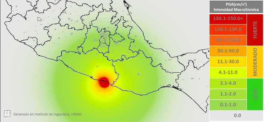 SkyAlertMx's tweet photo. Mapa de intensidades del Instituto de Geofísica de la UNAM vs Mapa de detecciones de @RedSkyAlert. 

Los epicentros siempre tienen las intensidades más grandes.

CDMX, a pesar de estar lejos del epicentro, posee suelos blandos que amplifican las ondas sísmicas. https://t.co/8Ov3T1sXWA