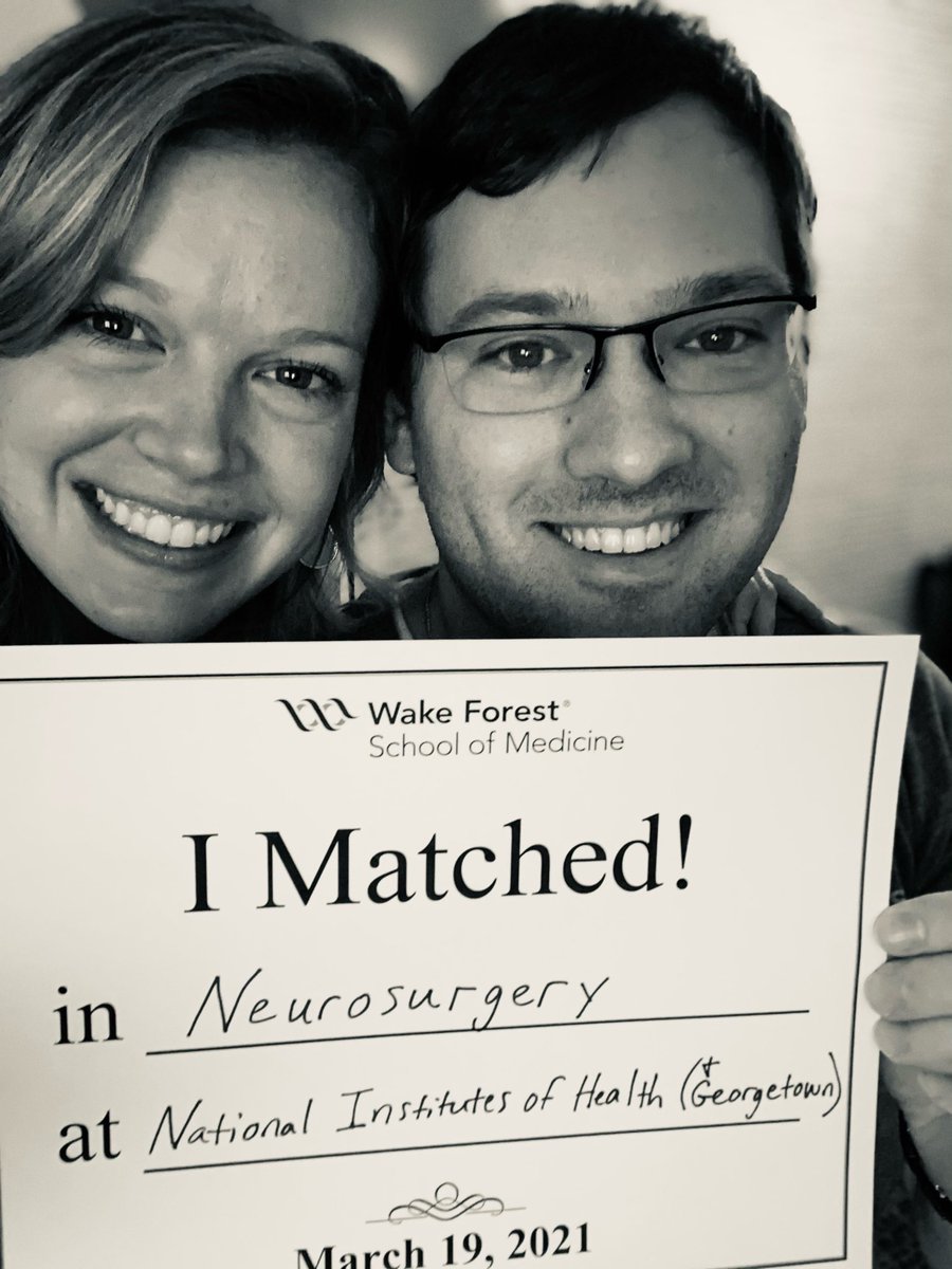McAbeeNeuro's tweet photo. So excited that I matched at the NIH (and Georgetown) Neurosurgery Residency Program! I feel very blessed to be joining such an incredible program that will train me to become an effective neurosurgeon-scientist! @NIHClinicalCntr @NIH @NIHBrainTumor @MGUHNeurosurg @wakeforestmed https://t.co/DAzd89KtN4