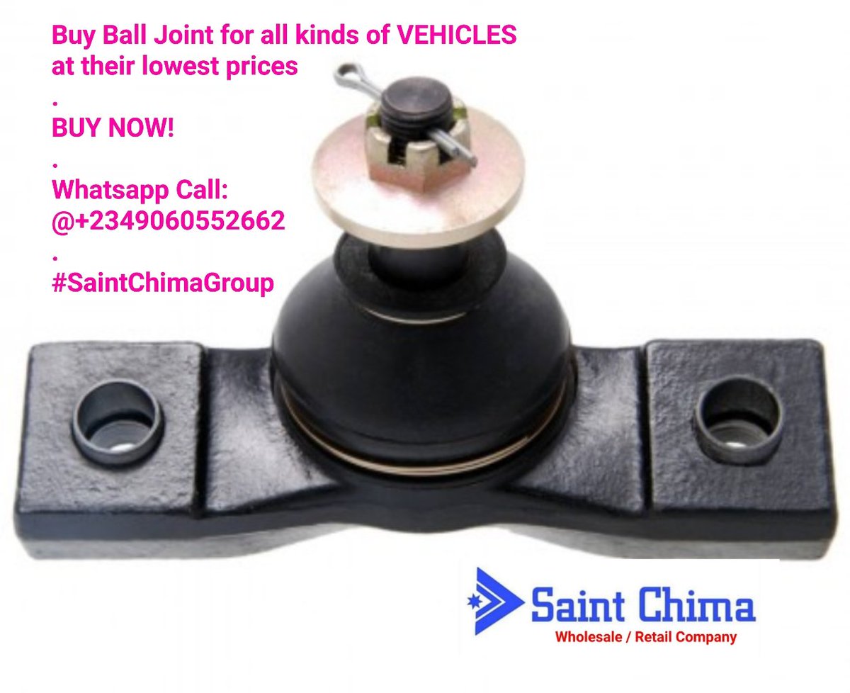 saintchimaAuto's tweet photo. .
New Ball Joint for all Vehicles
.
Back in Stock!
.
at their lowest prices
.
Buy Now!
.
WhatsApp us @+2349060552662
.
Visit us @SaintChimaGroup
.
#SaintChimaGroup #Chimazon
#SuspensionParts #Carparts #Autoparts #MotorParts #Vehicleparts #EcommerceCompany #tiktok #Whole https://t.co/e4fVr2yP8U