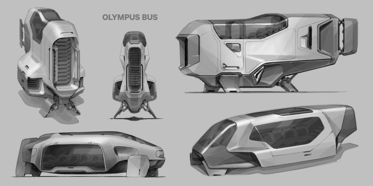 These "Olympus bus/taxi" concepts were way too much fun for a static environment vehicle prop that is not even driveable 😂. But you take it when you can get it, amiright? #playapex #conceptart