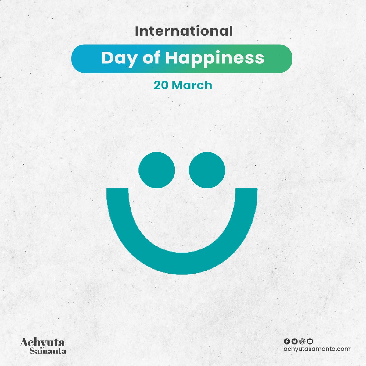 Today is the International #DayofHappiness. But some of us may not feel like celebrating at the moment - and that's understandable.

2020 has been a very difficult time for our global human family. Life has been disrupted and we are in new normal.