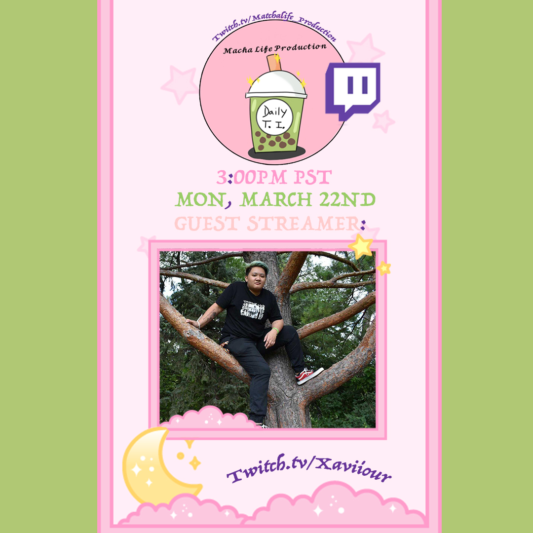 MatchalifeP's tweet photo. Can't wait to #interview the #fun #streamer 
@XaviiTheChild 
 (https://t.co/PZdFxctPdu) #Monday at 3PM PST!!! Please Come Watch the #DAILYTI on  (https://t.co/ak1XiFt4Kb) please come and say hello!!! Instagram: https://t.co/SxXD1trVdM https://t.co/QvTqnkMcgR