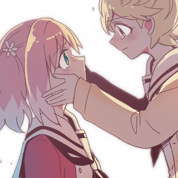 夕夏 原稿 On Twitter ミチルとナナしゃんの手の動きにミチナナのすべてが詰まってると思う 気づけば私の絵のミチルちゃんが両手でナナしゃんの頬 を包むような仕草が多かった そしてナナしゃんがミチルの頬を触る時は 壊さないように 片方の手でそっと撫でるの