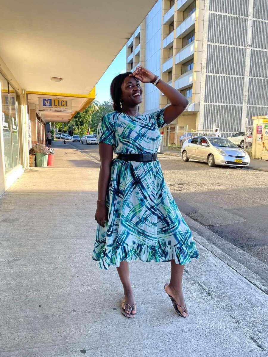 samsonleefiji's tweet photo. #SLFijispotted the Fabulous Aude in our Maisena Zoe frill dress🌺
.
.
.
.
#samsonleefiji #fijiandesign #fijianmade #samsonleedesign #Pacific #fashion #Maisena #march #collection #aqua #madeinfiji #MadeInFiji #Fijifashion https://t.co/UiHhEMVQkY