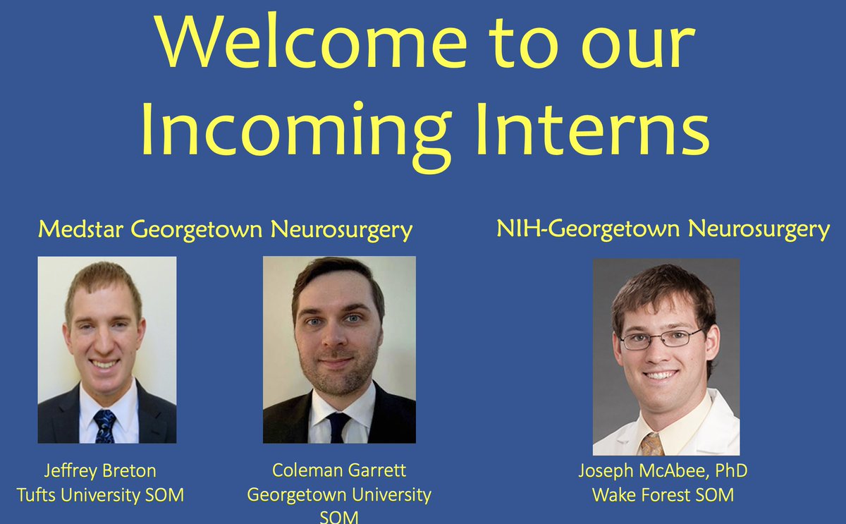 Georgetown/WHC Neurosurgery (@mguhneurosurg) on Twitter photo We are thrilled to have matched a stellar group to our residency program. We look forward to having them on board and excited to see what great things they accomplish. @jeffrey__breton #ColemanGarrett <a href="/McAbeeNeuro/">Joseph McAbee, MD, PhD</a> #matchweek #neurosurgerymatch #neurosurgeryresident #classof2028 We are thrilled to have matched a stellar group to our residency program. We look forward to having them on board and excited to see what great things they accomplish. @jeffrey__breton #ColemanGarrett <a href="/McAbeeNeuro/">Joseph McAbee, MD, PhD</a> #matchweek #neurosurgerymatch #neurosurgeryresident #classof2028