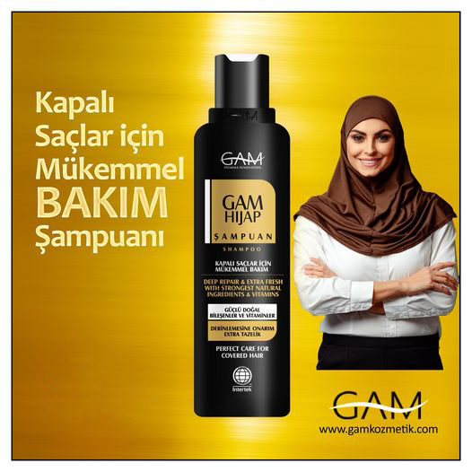 GAM HIJAP Şampuan Kapalı Saçlar İçin Şampuan
KAPALI SAÇLAR İÇİN KOMPLE BAKIM
ÖZELLİKLER;
Saçı temizlemek ve saç dökülmelerine karşı saçı korumak üzere özellikle kapalı saçlar için geliştirilmiştir. Saçları güçlendirerek, saç uçlarını çatallanmalara ve kırılmalara karşı korur.
