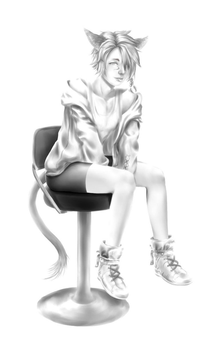 VeryCoconuTea's tweet photo. For my friend, Femboy Friday!
First full coloured piece I've done in years.
#FF14 #catboy #artwork https://t.co/bCYdORvB6v