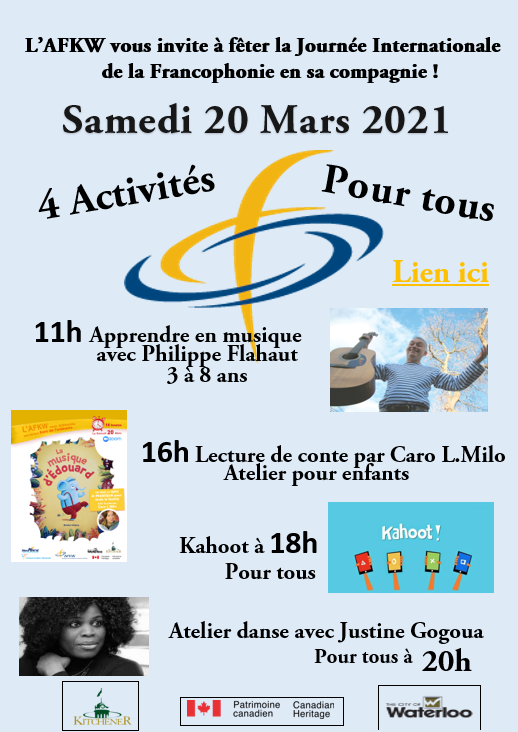 Consultez «L'AFKW Fête la journée Internationale de la Francophonie» eventbrite.ca/e/billets-lafk… @Eventbrite