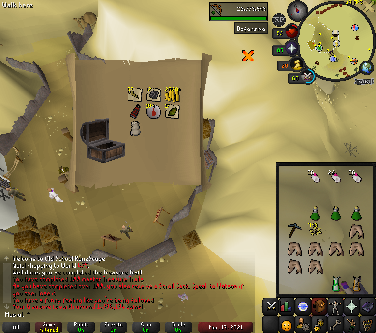 Musial_OSRS's tweet image. #7 Bloodhound and 100 Masters same clue....never complaining about RNG again.