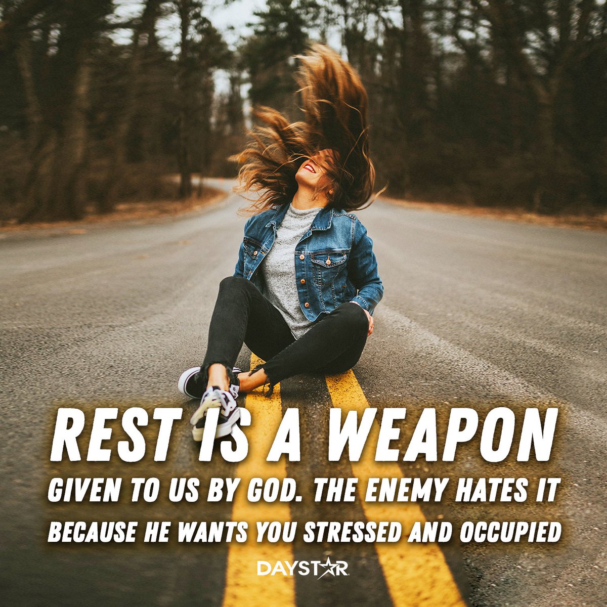 Daystar's tweet photo. Resting shows that we trust God to take care of our every need! https://t.co/ZRRXb5cb90