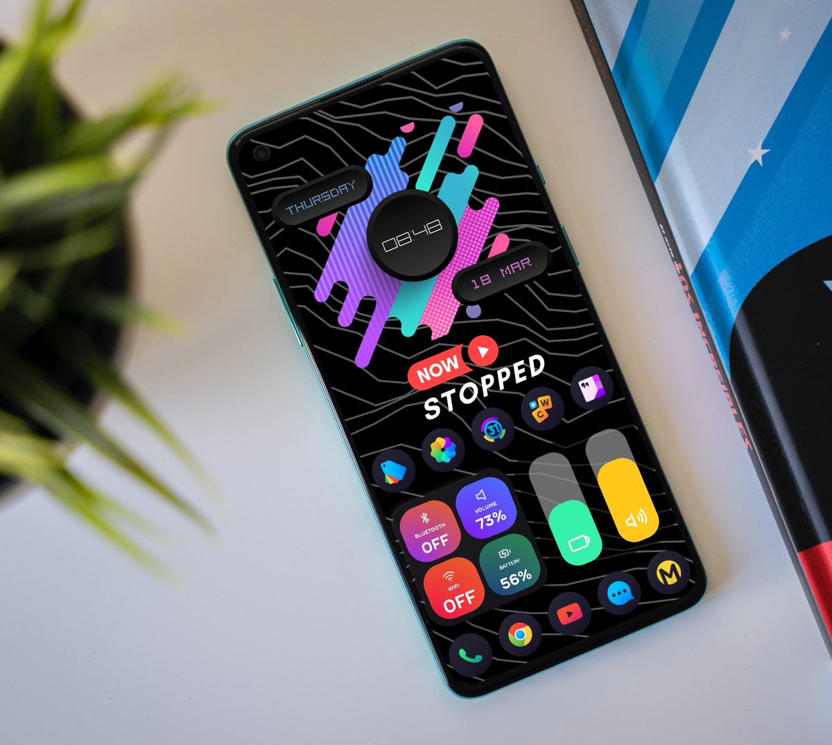 theandrofreak's tweet photo. Colorful setup.🎨🖌️
✨ Wallpaper by @notforyou666
✨ Widget :- #sugarcubes by @im_sudhansuk , #minimusic by @ppickCH , #eXoduX by @2devCorp
✨ Icon pack :- #heradark by @One4Studio , @vukandric
Did you like this combination??😁
Let me know guy's.!!🙏❣️
❤️ & 🔁 Are appreciated https://t.co/W2Ymu2sVSD
