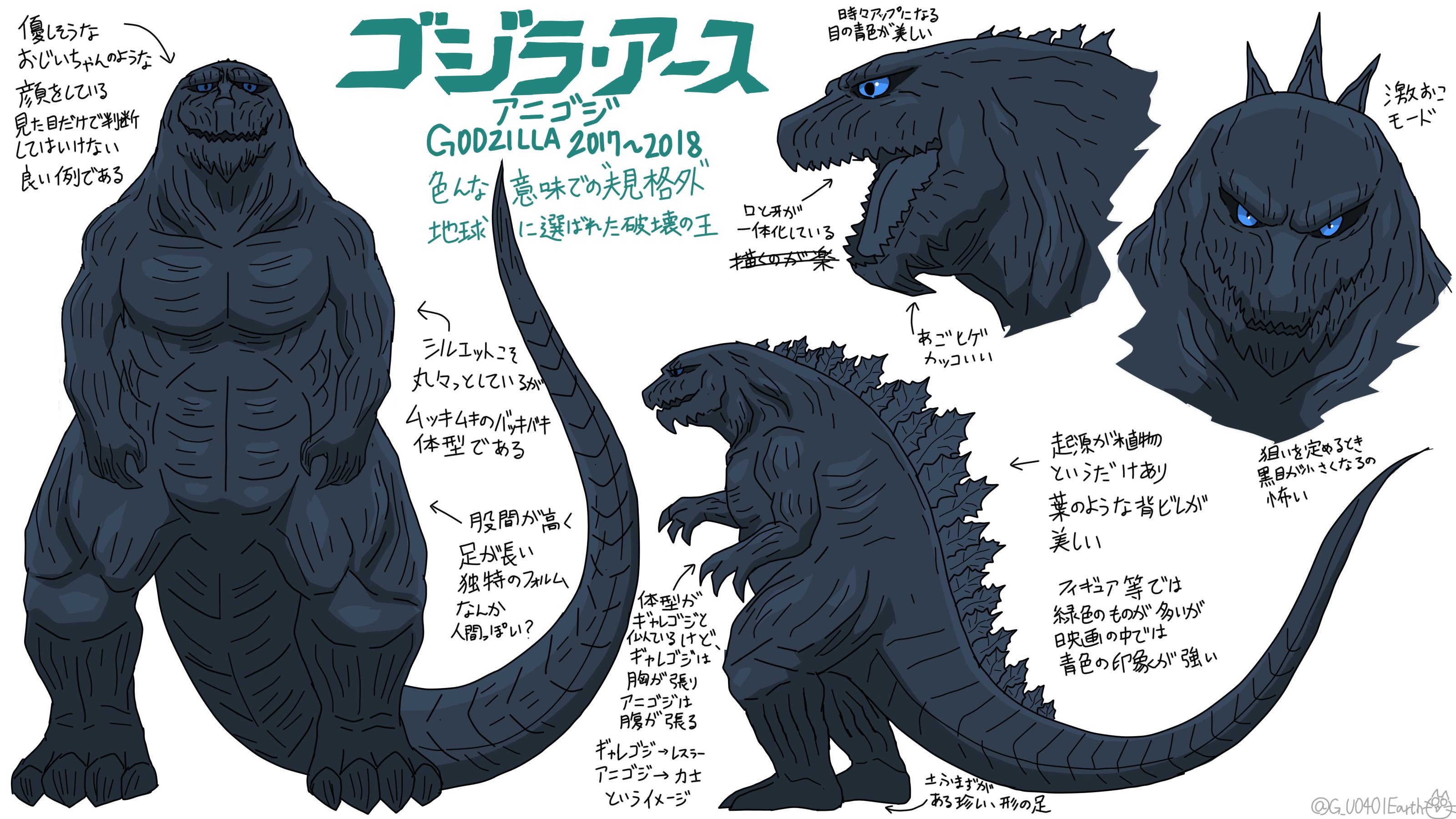 猫怪獣ノラ ゴジラ アースの デフォルメイラスト練習 ゴジラ Godzilla アニゴジ T Co Z6dmqhhqcb Twitter