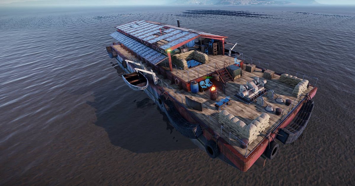 MadeBySKIROW's tweet photo. My new custom monuments for #Rust called "Bandit Barge". If you want take a look of the beast: Among Rust: client.connect 199.127.61.42:28215

#RustGame #SKIROW #AmongRust #FacePunchStudio https://t.co/hreYB2Kz43