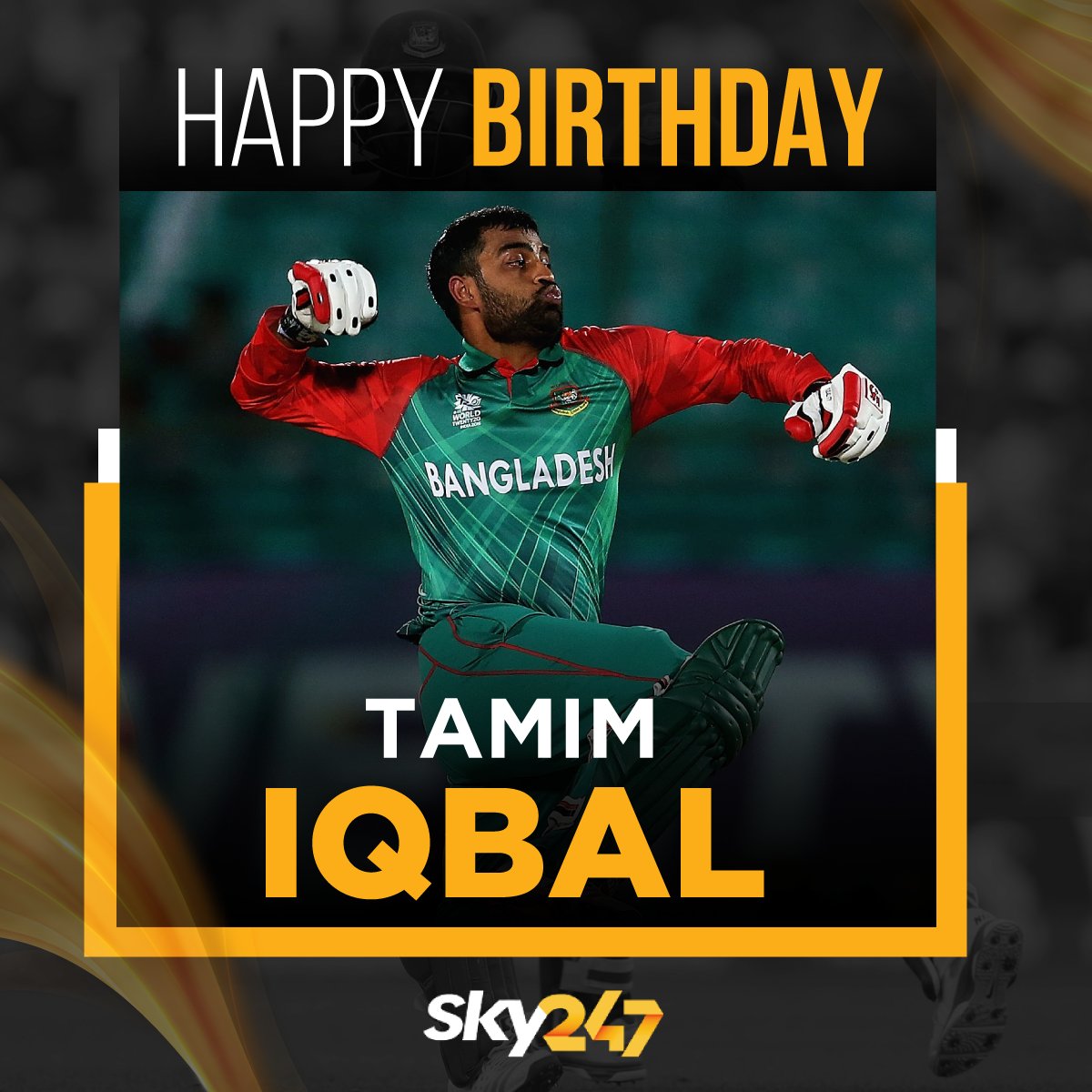 Wishing Bangladesh opener Tamim Iqbal a very happy birthday.    